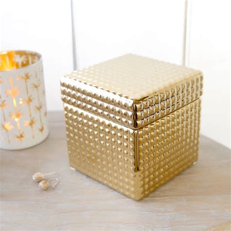 gold toned storage box